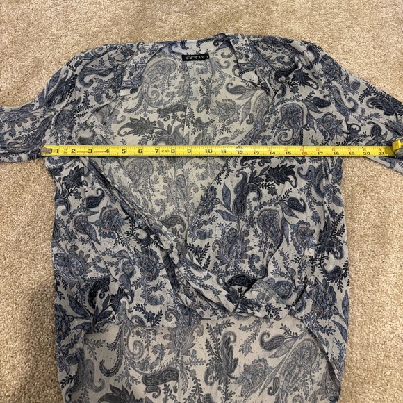 APNY Inky Paisley Print Crossover Top With Tassel - Picture 13 of 14